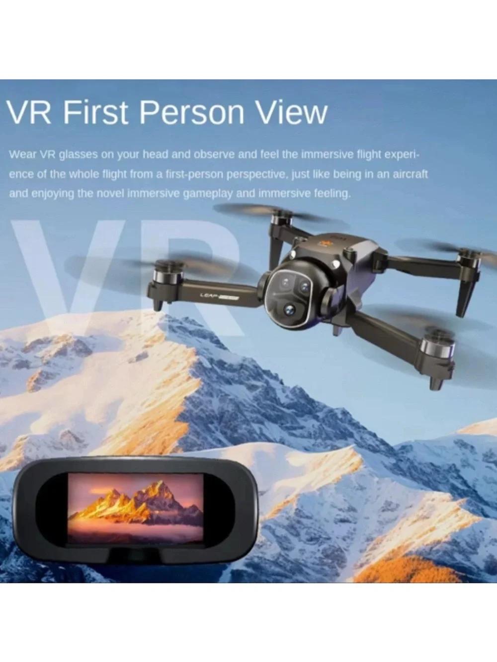 Smart VR COMBO Drone+ VR Glasses Fun Immersive Flying Perfect 4 Gifts & Beginner